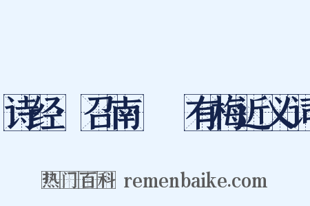 诗经·召南·摽有梅近义词是什么意思的图片